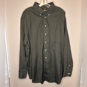 Turnbury Men’s Button Down Long Sleeve Dress Shirt Size XL Green